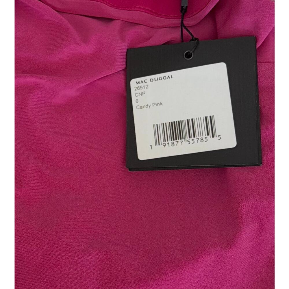 Mac Duggal candy pink 26512 jersey one should dress gown sz 6 - Picture 4 of 6
